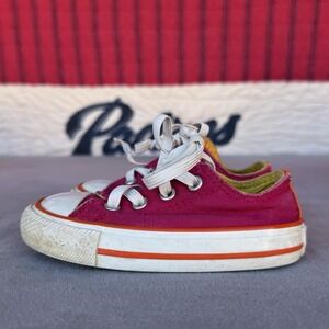 Size 5c - Converse All Star Girls Sneakers Multicolor 747701F Double Tongue